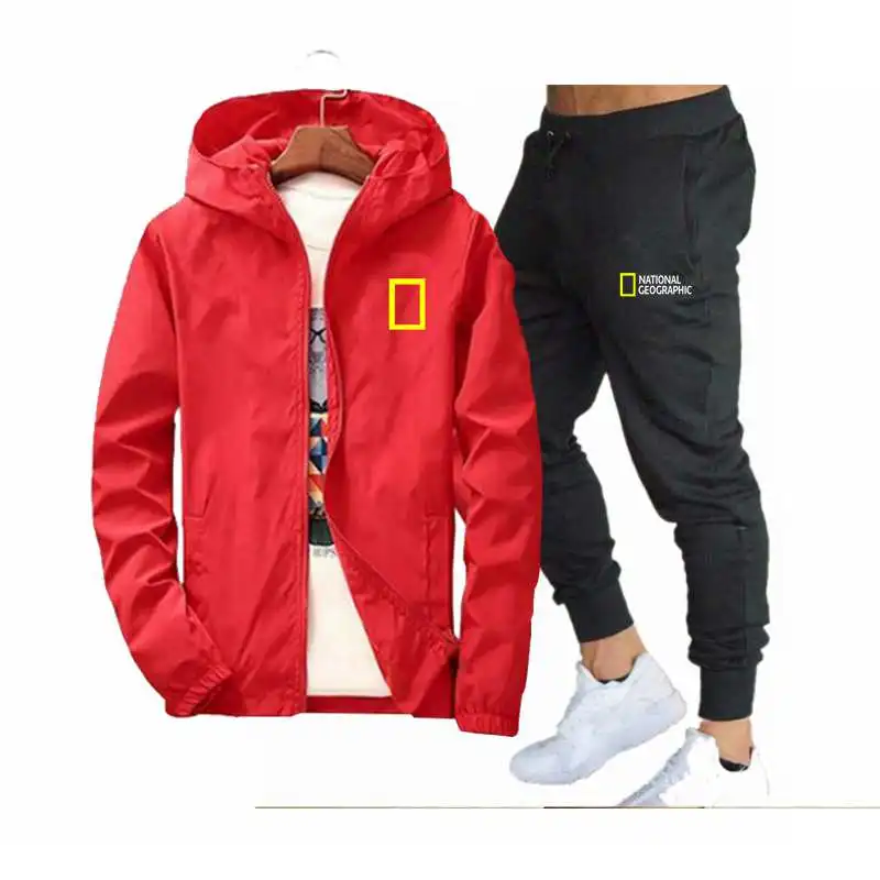 

Windbreaker Men's 2020 New Casual Jacket Suit Men's Windbreaker Spring Summer Jacket Men's Windbreaker Pilot Hooded Jacket Men's