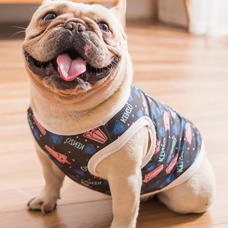 

Summer Pet Costume Dog Clothes Fashion Vest for French Bulldog Thin Corgi Pomeranian Teddy Pug Bichon Yorkie Poodle Cat Clothing
