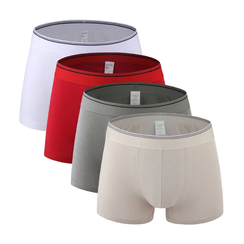 4Pcs 2425 Mix C41 4 шт./лот, мужские хлопковые трусы, новинка, модные, сексуальные, брендовые, качественные, мужские боксеры, шорты, новинка, Mr нижнее белье, мужские трусы, большие, толстые, 6XL, 8XL - Цвет: 4Pcs 2425 Mix C41