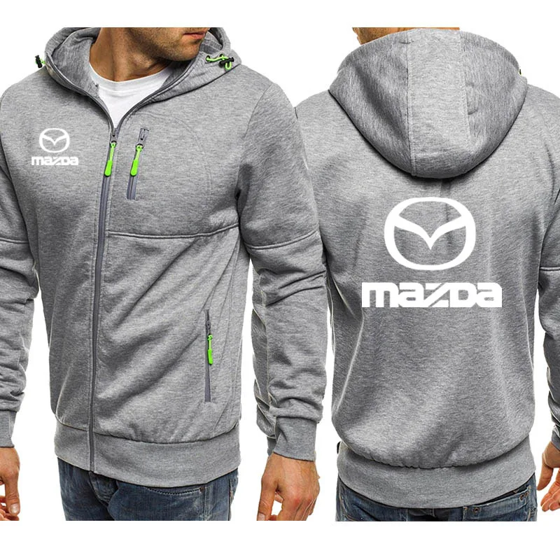 

Hoodies Men Mazda Car Logo Print Casual Hip Hop Harajuku Long Sleeve Hooded Sweatshirts Mens zipper Jacket Man Hoody Clothing
