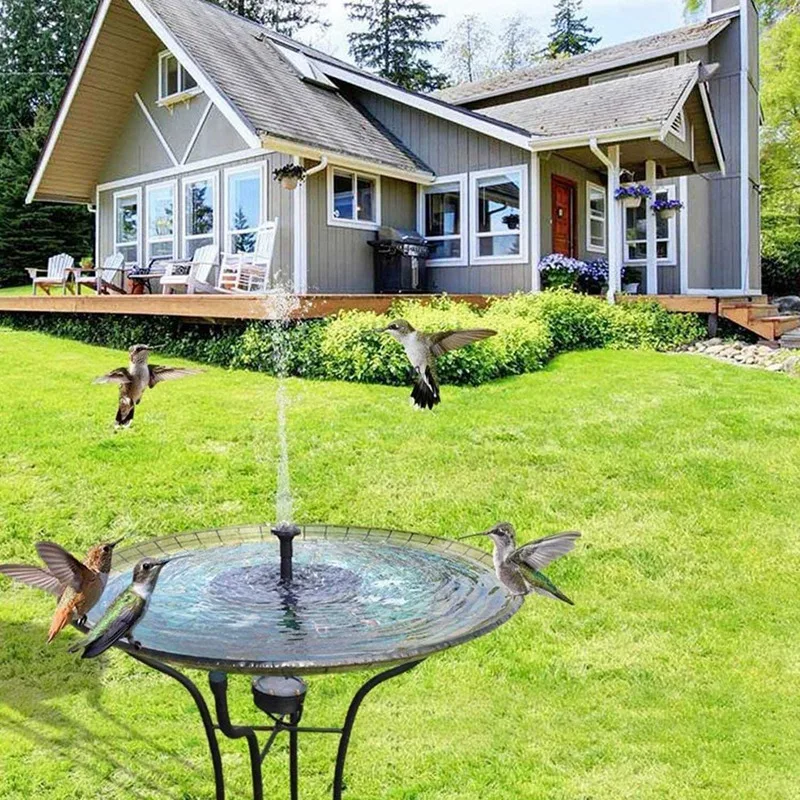 Solar Fountain Pump 2.5W Circle Floating Water Fountains Built-in Battery Backup with 6 Nozzles | Дом и сад