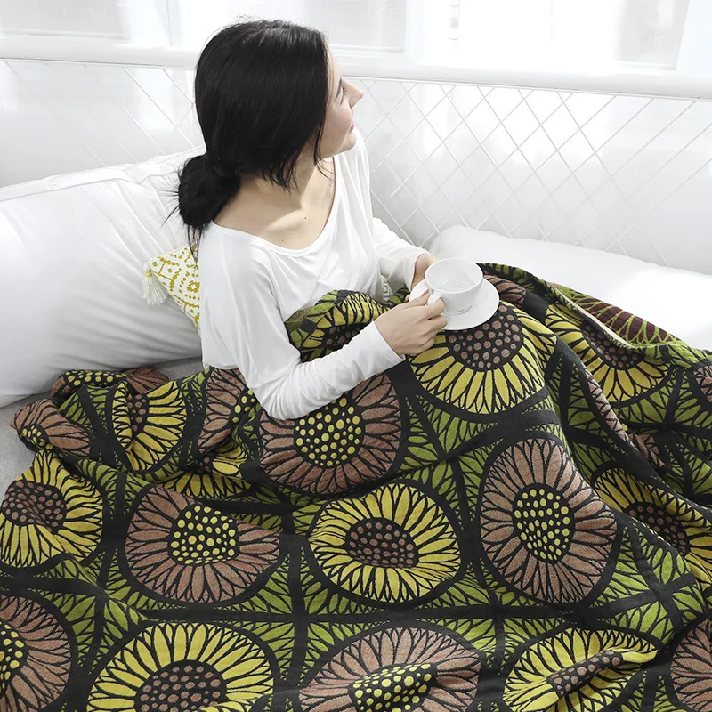 

100% Cotton Blanket Bed Sofa Travel Blanket Bed Sofa Travel Breathable Chic Bohemia Large Soft Throw Blanket Para Blanket