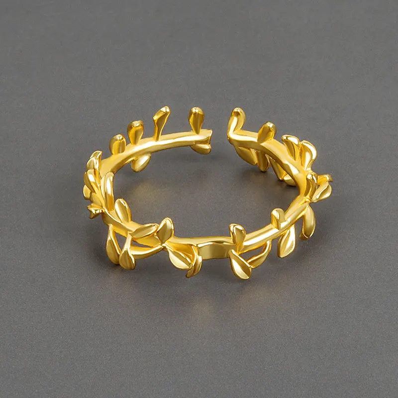 

New Rings 2021 Trend Irregular Leaf Sweet Branch Open Ring Wholesale Jewelry 2021 Jewelry Engagement Rings for Women