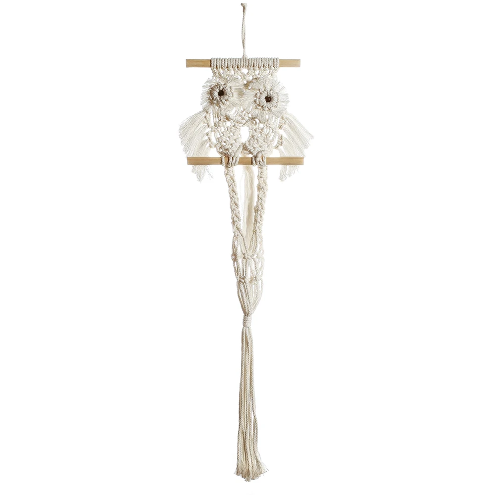 

OWL Macrame Plant Hanger Baskets Bohemian Flower Pots Holder Balcony Hanging Decor Knotted Lifting Rope Home Garden Supplies