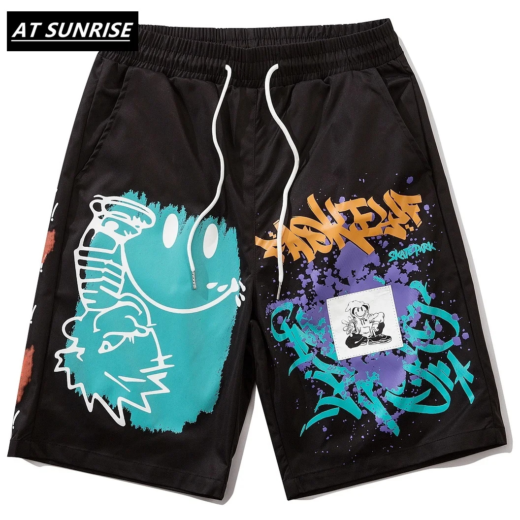 Мужские спортивные шорты с карманами повседневные черные пляжные в стиле