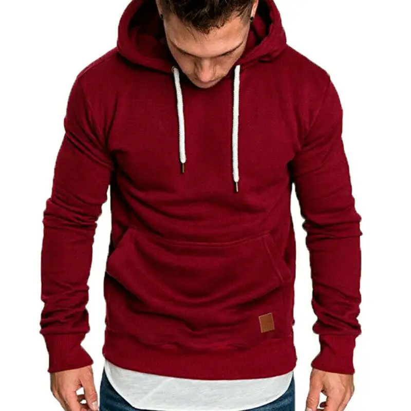 Мужская толстовка из смеси хлопка Теплая Флисовая кофта пуловер джемпер с