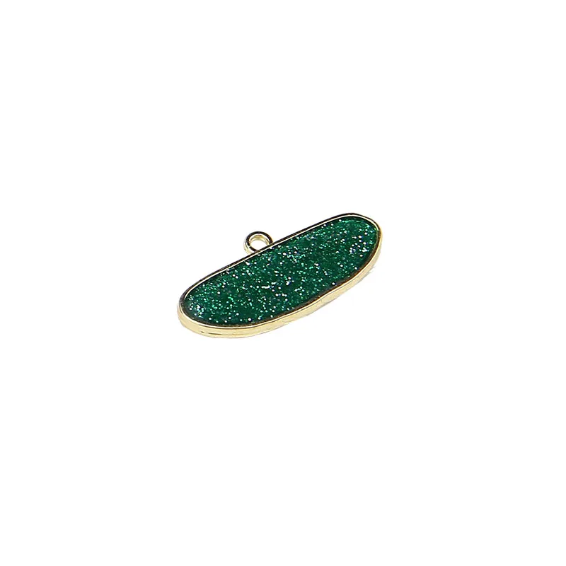

DIY handmade accessories alloy drop oil flash powder irregular polygon rear hanging earring earrings ear ornament material