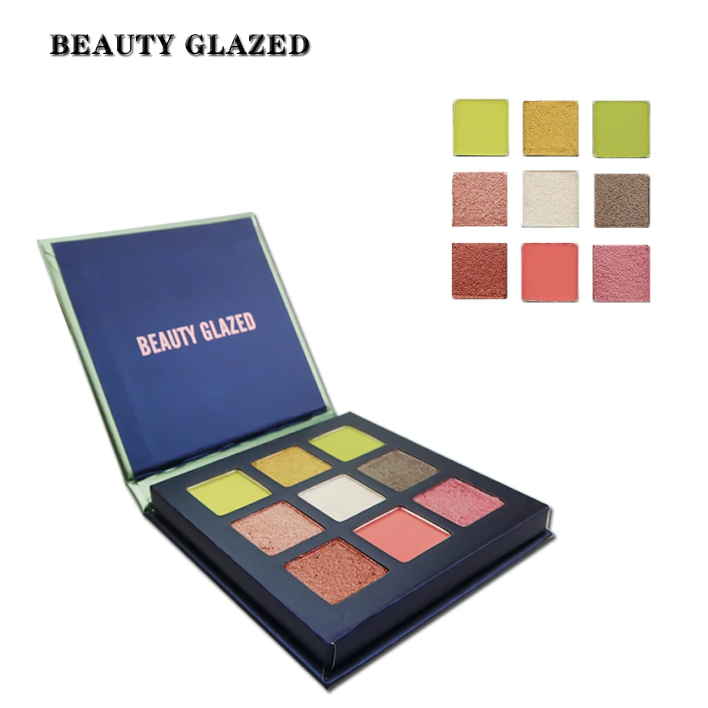 9 цветов обнаженные блестящие тени для век палитра мерцания стойкая водостойкая