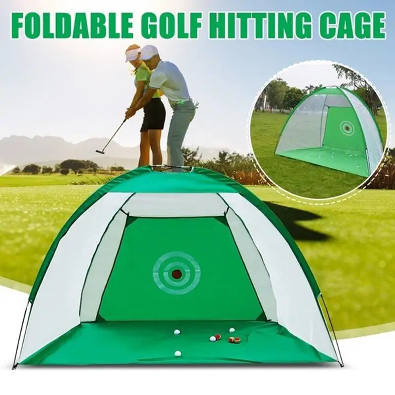 

210D Oxford Cloth Golf Training Aids Net Golf 2mx1.4mX1m Practice Net Portable Lawn Folding Indoor Outdoor Golf Sport