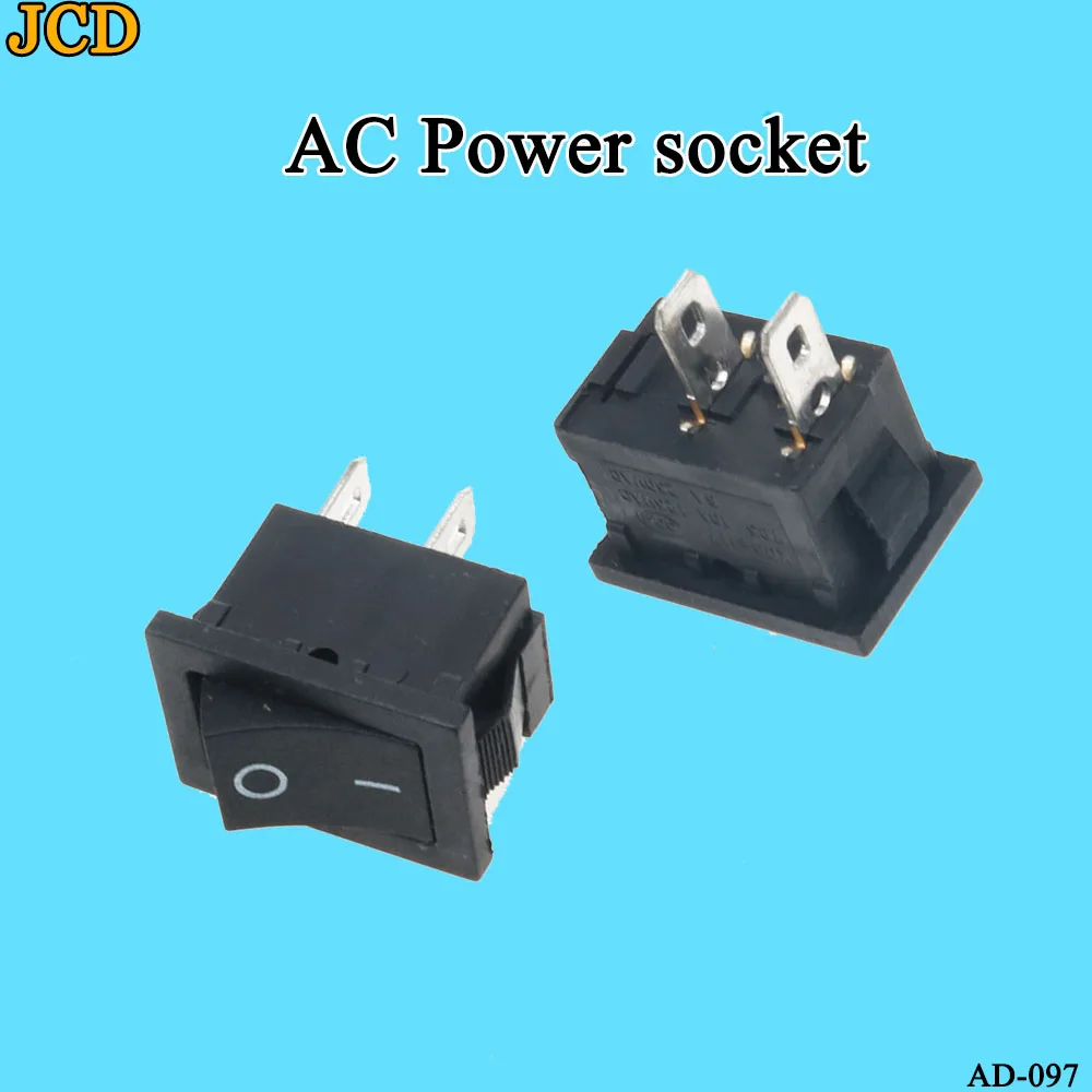 JCD 10 шт. кнопочный переключатель 21x15 мм SPST 2Pin 3A 250V KCD11 защелкивающийся