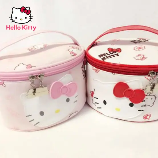 

Hello Kitty милый бант Женская мультяшная стильная креативная косметичка для хранения водонепроницаемая вместительная сумка
