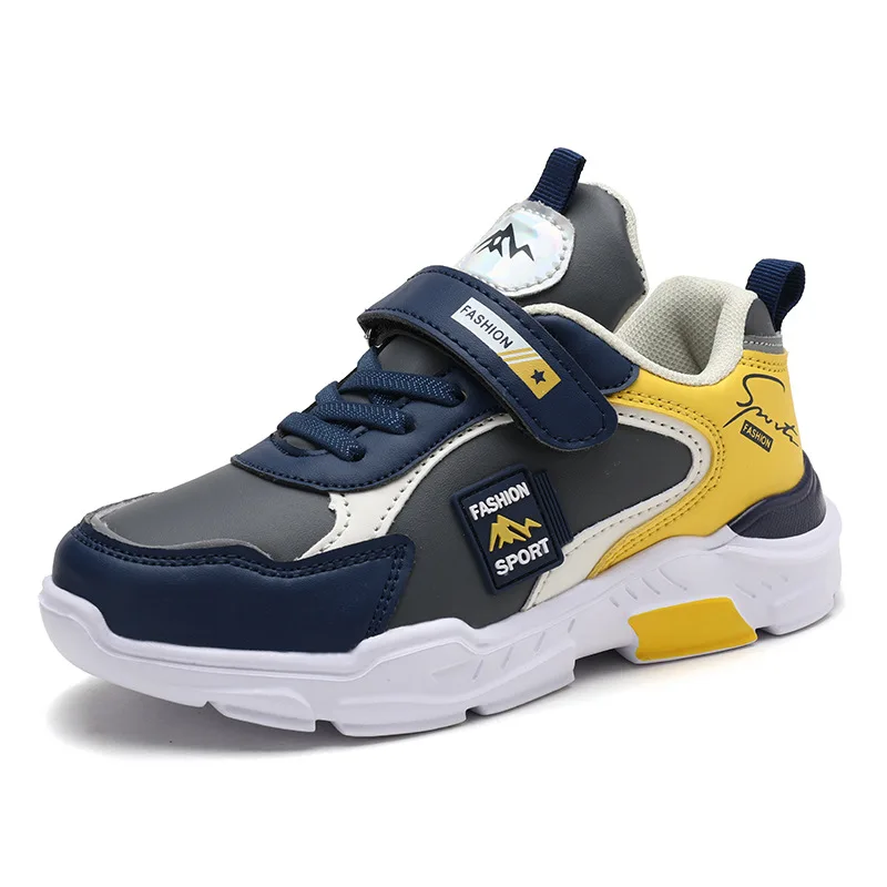 Детская обувь для мальчиков Нескользящие кроссовки бега Модные дышащие летние