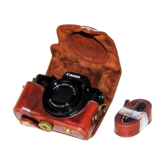 Полный корпус Fit pu кожаный чехол для цифровой камеры сумка крышка для Canon Powershot G5X G5 X с ремешком
