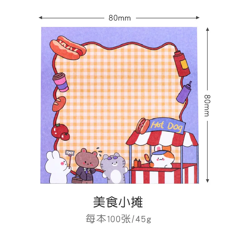 100 шт. Стикеры для записей в Корейском стиле | Канцтовары офиса и дома