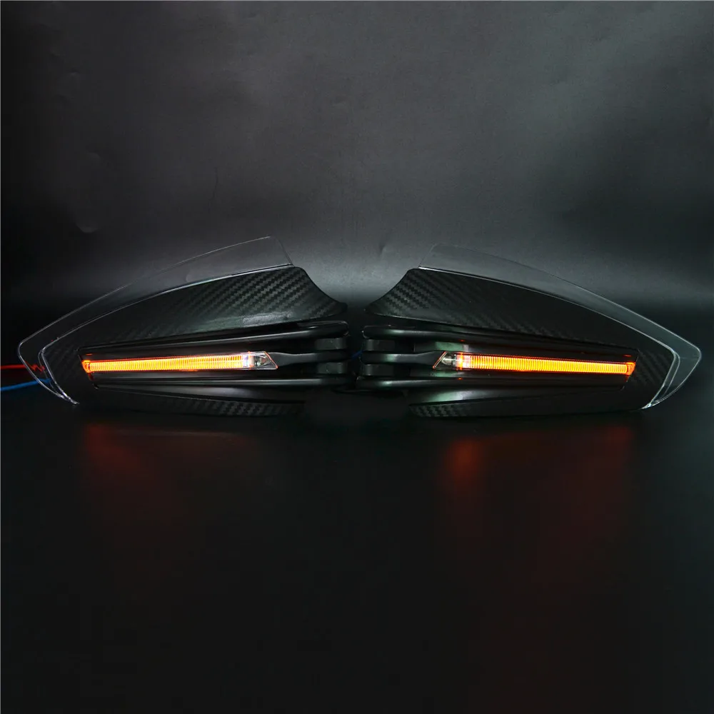 JAER Мотоцикл ATV 28 мм 22 мм Handbar желтый белый светодиодный фонарь Handguard ручной защита от ветра отражатель защита от падения рук