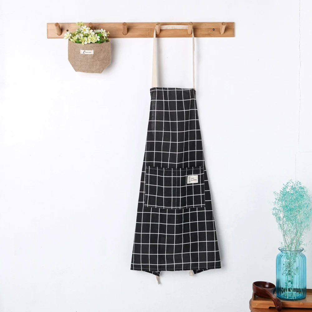 SINSNAN новинка Лидер продаж модный регулируемый Фартук из хлопка и льна для женщин