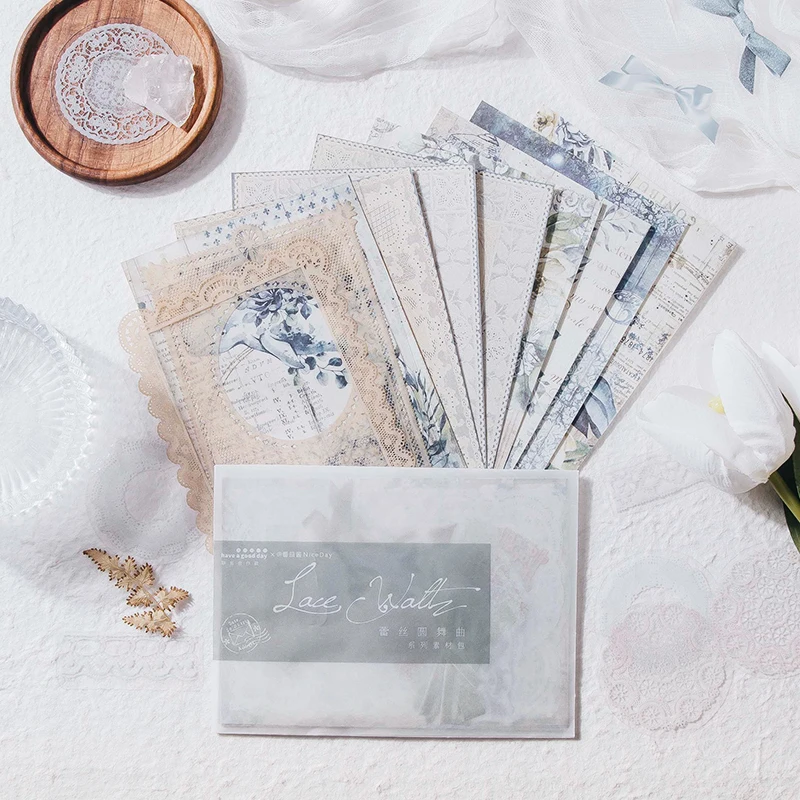 

30pcs/pack Antique lace Mix Material Junk Journal Planner Craft Paper Scrapbooking Vintage Decorative DIY Craft Photo Albums