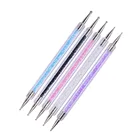 5 шт.компл. ручка для нейл-арта с двойной головкой Нажмите с силой так, рисование Раскрашивание Ультрафиолетовый гель, подводка набор кистей для полировки ногтей пунктирные инструменты