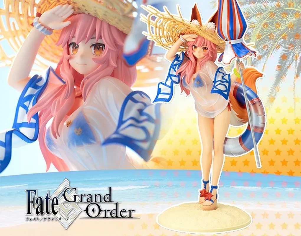 

Fate/extra Order Caster Lancer Tamamo No Mae Fox Girl Casual Wear Swimsuit Japanese Anime Figure Action Toy Pvc Model Collection
