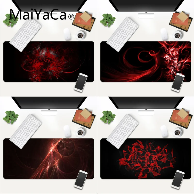 

Hot Sales Abstract Red Anti-Slip Durable Rubber Computermats Gaming Mouse Pad Large Deak Mat 700x300mm for overwatch/cs go