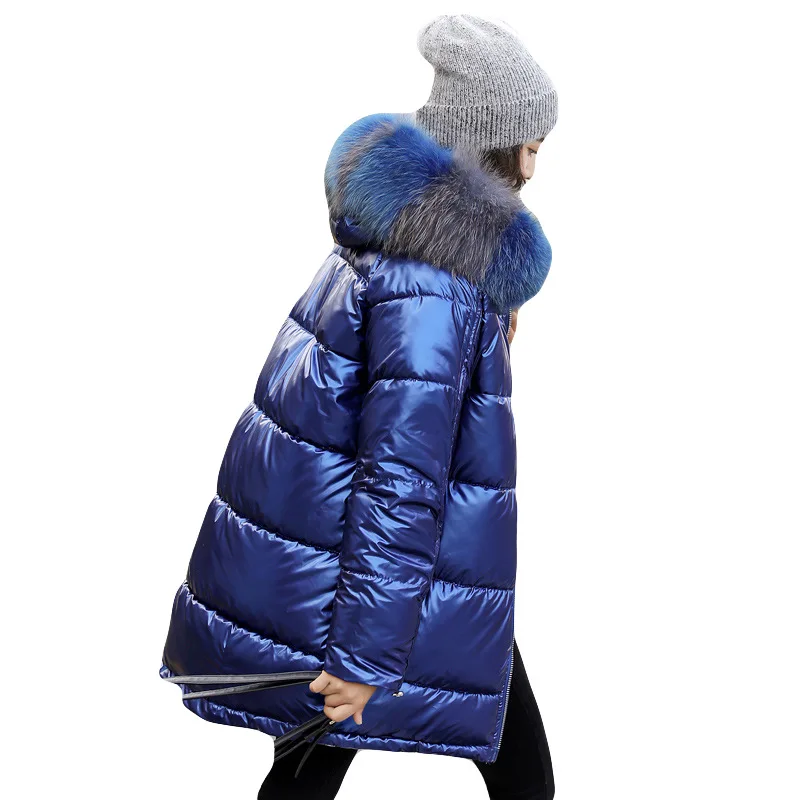 coats woman winter 2021 Medium Length Bright Face Trendy Women's Cotton Padded Coat Thickened Bread Suit Student Coat 2021