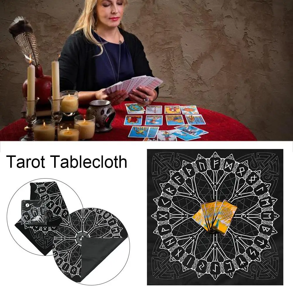 

High-grade Flannel Tarot Tablecloth Durable Textiles Tarot Table Cover Board Game Playing Cards Tablecloth 49*49CM