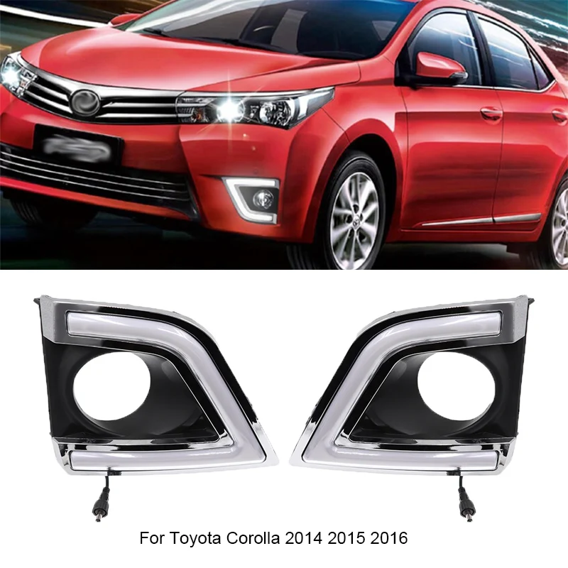 Дневные ходовые огни для Toyota * Corolla 2014 2015 2016 светодиодный противотуманный фонарь с желтым указателем поворота
Дневные ходовые огни для Toyota * Corolla 2014 2015 2016 светодиодный противотуманный фонарь с желтым указателем поворота