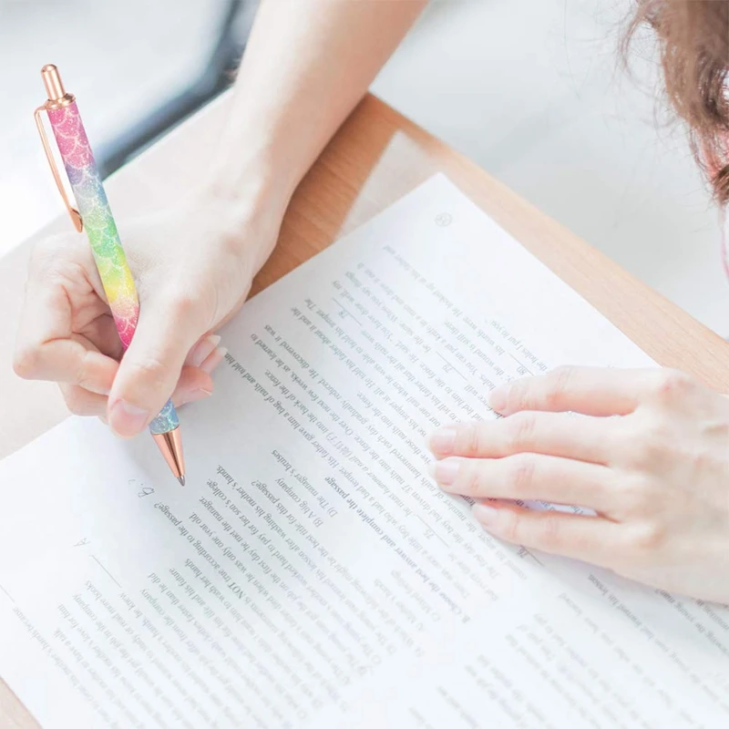 Шариковых ручек 5 шт Выдвижной черные чернила для ручки средней точки (1 0 мм)