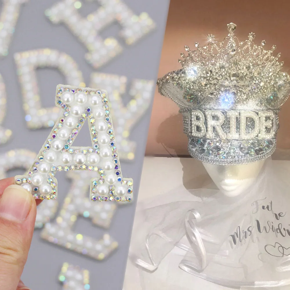 1 шт пластырей жемчужные стразы с буквенными изображениями Английский алфавит