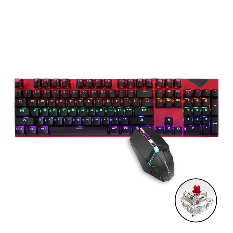 Игровая клавиатура и мышь с подсветкой проводная USB-подсветка игровая в
