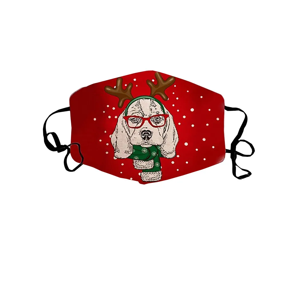 Унисекс с рождественским рисунком в виде маска на лицо рождественском стиле