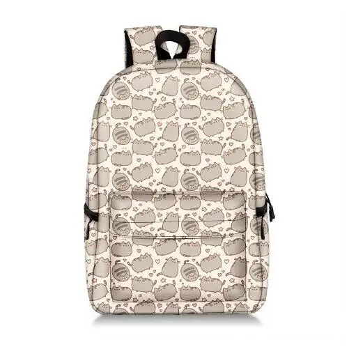 Рюкзак Pusheen школьный с принтом кота в стиле аниме нейлоновый дорожный ранец