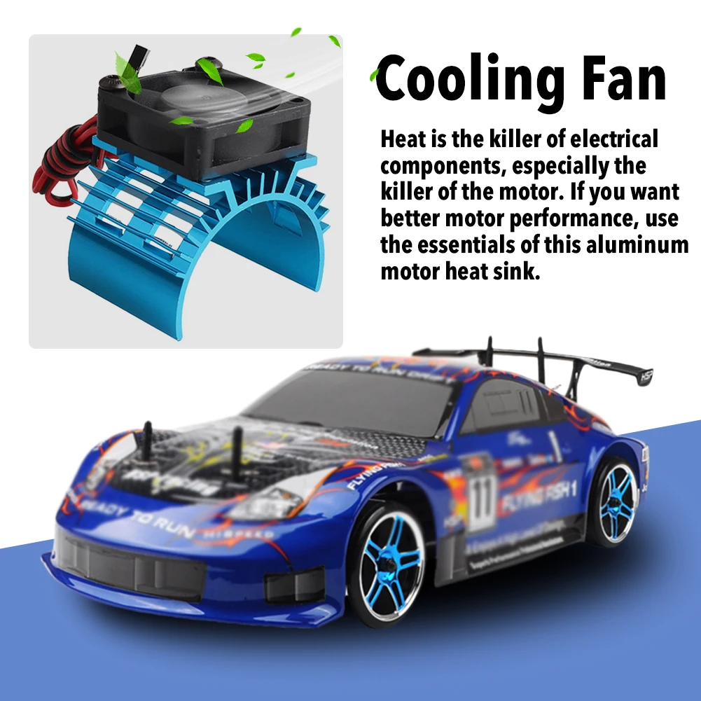 

Remote Control Car Motor Motor Heat Sink & Cooling Fan Brushless Motors Radiator Carbon Brush RC Car Accessories For 540 Motors