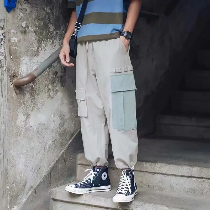 

Fashion Streetwear Harajuku New Men's Cargo Pants Casual Mens Pants Hip-Hop Jogging Sports Pure Cotton Men's Long Trousers
