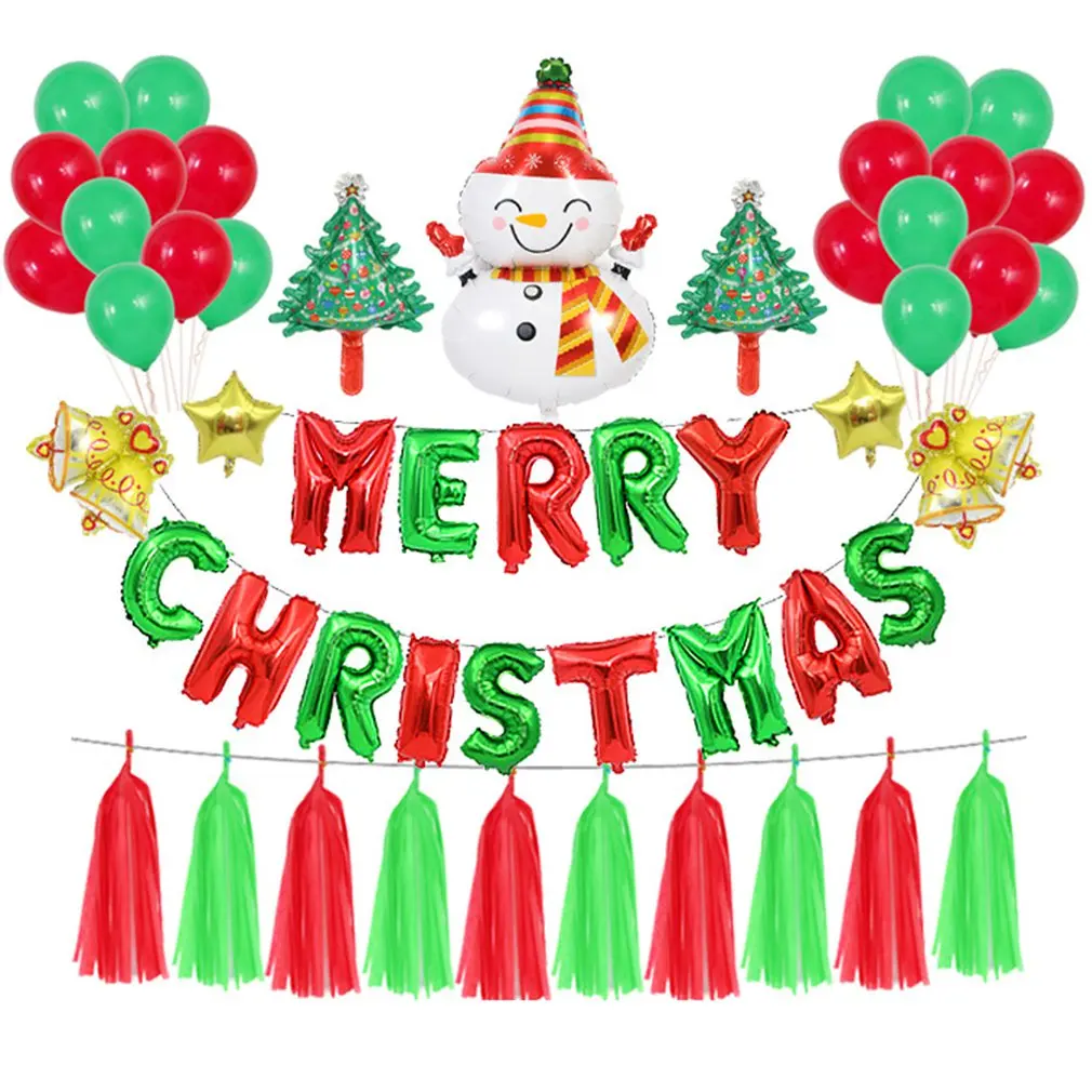 

Рождественские воздушные шары из алюминиевой фольги, украшения в виде Санта-Клауса, снеговика, безопасные детские новогодние игрушки, това...