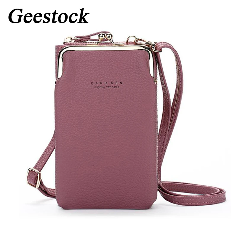 Купи Geestock Bolsa Feminina Women Phone Crossbody Bag Pu Leather Mini Shoulder Messenger Bag Travel Portable Coin Purse Card Pouch за 431 рублей в магазине AliExpress