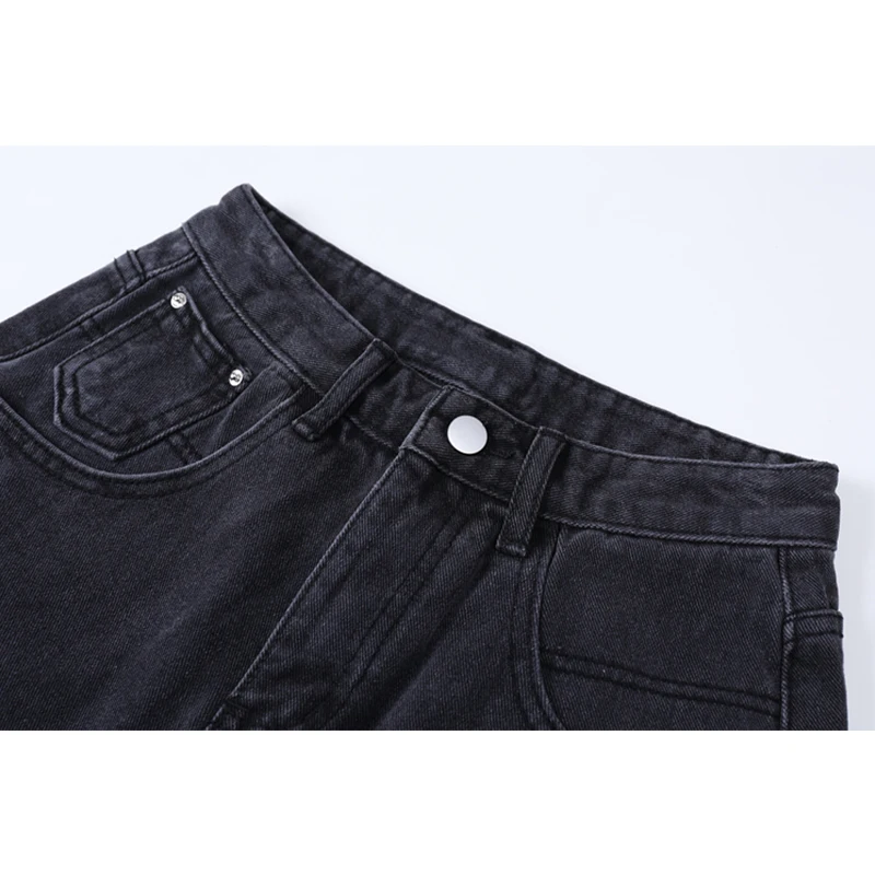 Шорты женские джинсовые с завышенной талией повседневные свободные Модные