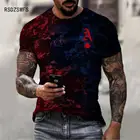 Футболка мужская в европейском и американском стиле, тонкая стильная рубашка с принтом покера, уличная Молодежная Футболка с круглым вырезом и коротким рукавом в стиле Харадзюку