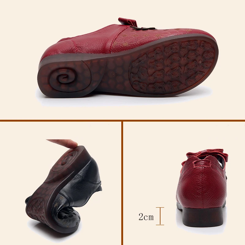 OUKAHUI/Коллекция 2020 года сезон весна-лето винтажные туфли на плоской подошве из