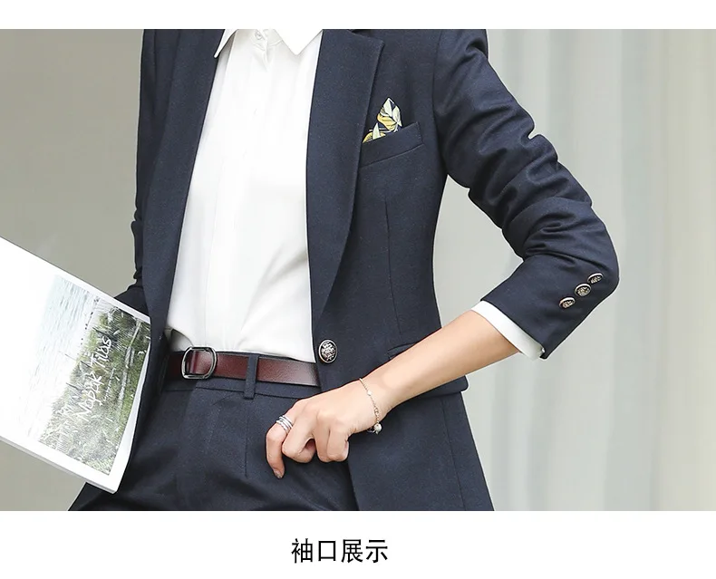 Весенне осенний женский серый клетчатый офисный костюм Дамская форма костюмы из