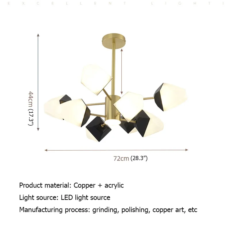 

Hongcui Modern Chandeliers Pendant Brass Light Contemporary Home Creative Decoration Suitable Fo Living Room Dining Room Bedroom