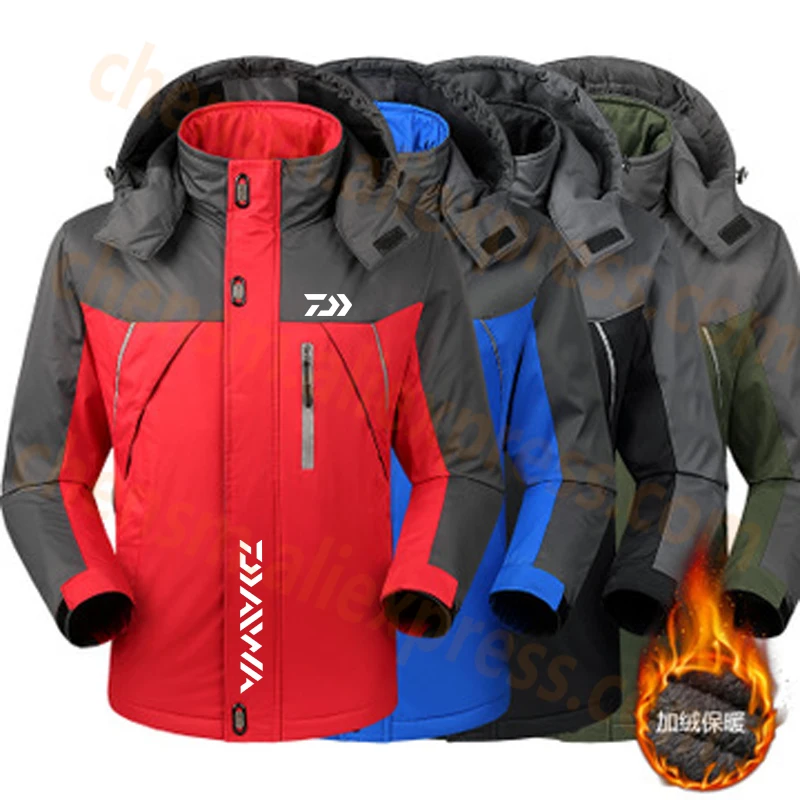 Новая рыболовная куртка DAIWA теплая флисовая Мужская одежда для зимнего и