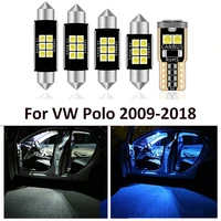 12pcs new led bulbs for volkswagen vw polo 6r 6c mk5 2009 2018 led interior light kit map dome trunk plate light car accessories