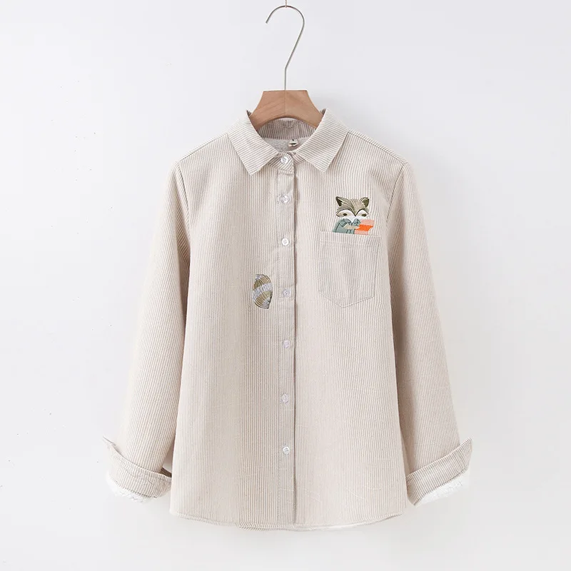 Полосатая женская рубашка с отложным воротником женские рубашки длинным рукавом