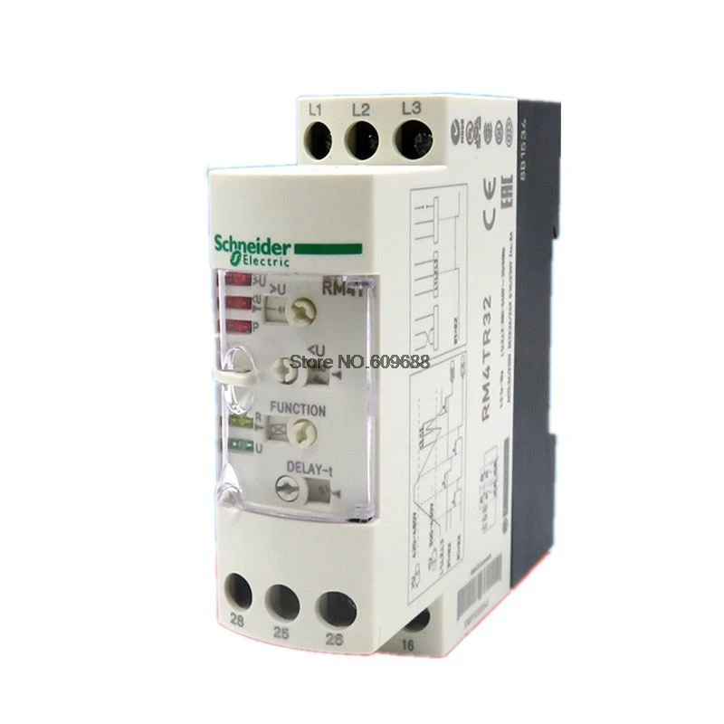 

Оригинальное защитное электронное реле RM4TR32 для мотора пониженного напряжения на Din-рейке, недостающее реле для сломанной фазы и потери фазы