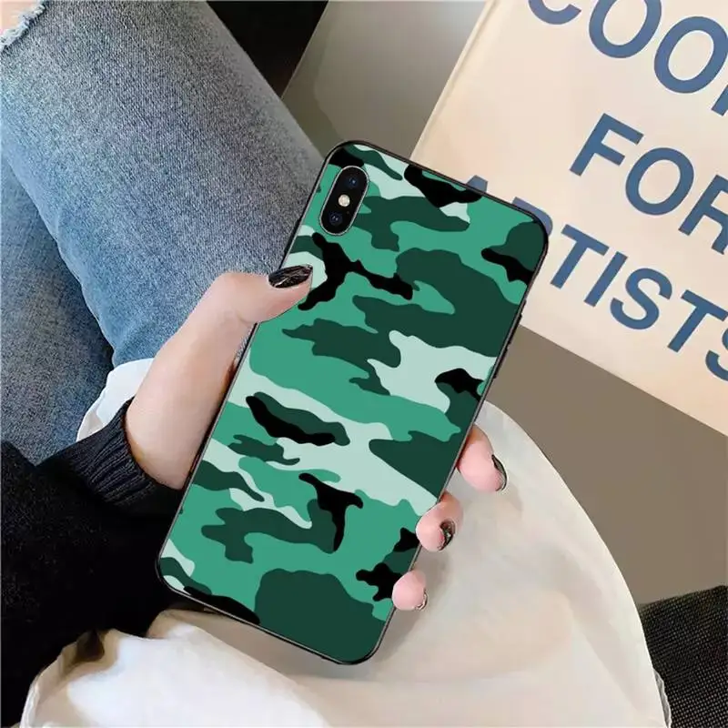 

Camouflage Pattern Camo military Army Phone Case for iPhone 11 12 pro XS MAX 8 7 6 6S Plus X 5S SE 2020 XR mini