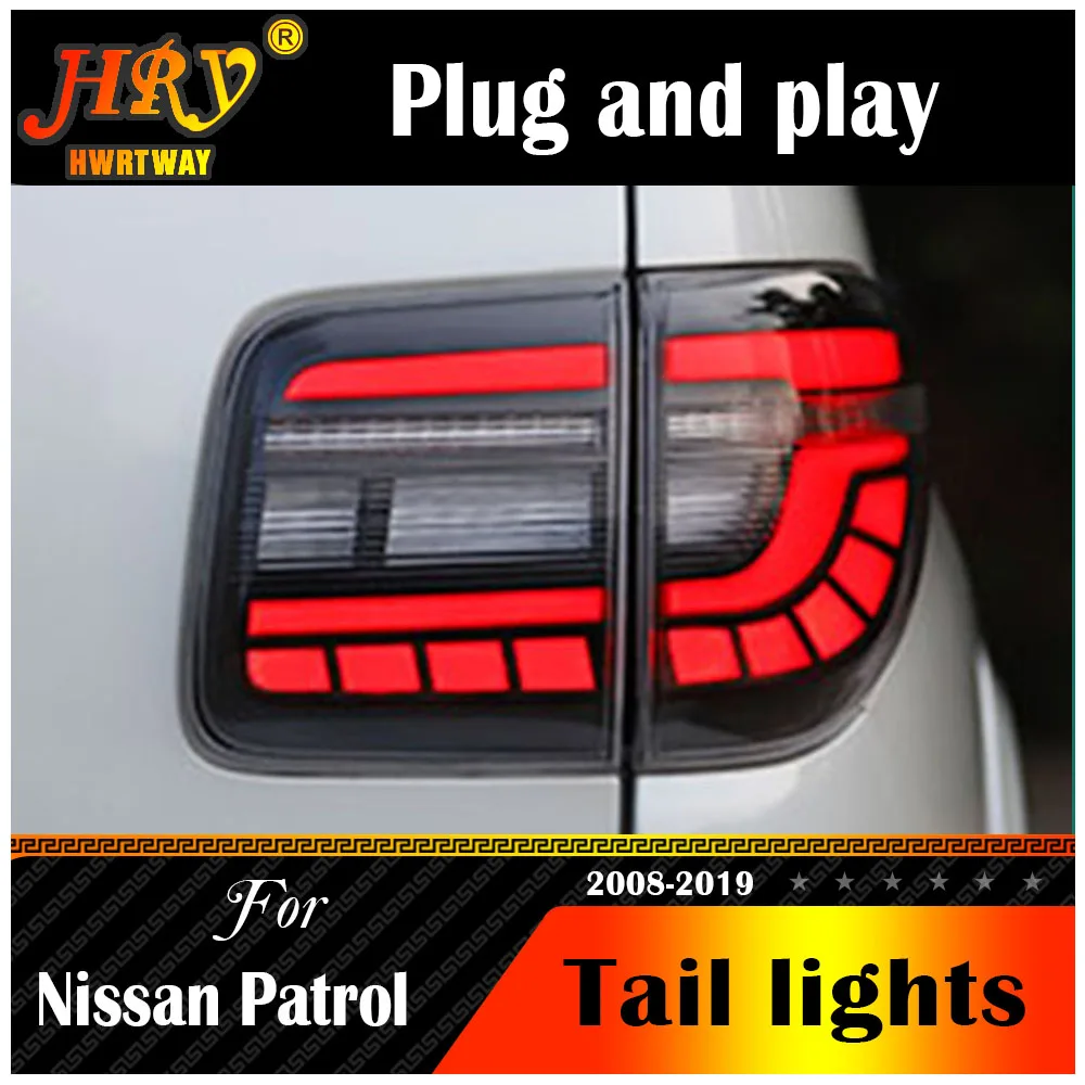 

Car Styling Tail Lamp For Nissan Patrol Tail Lights 2008-2019 Tourle LED Tail Light Rear DRL Signal Reverse Auto Accessories