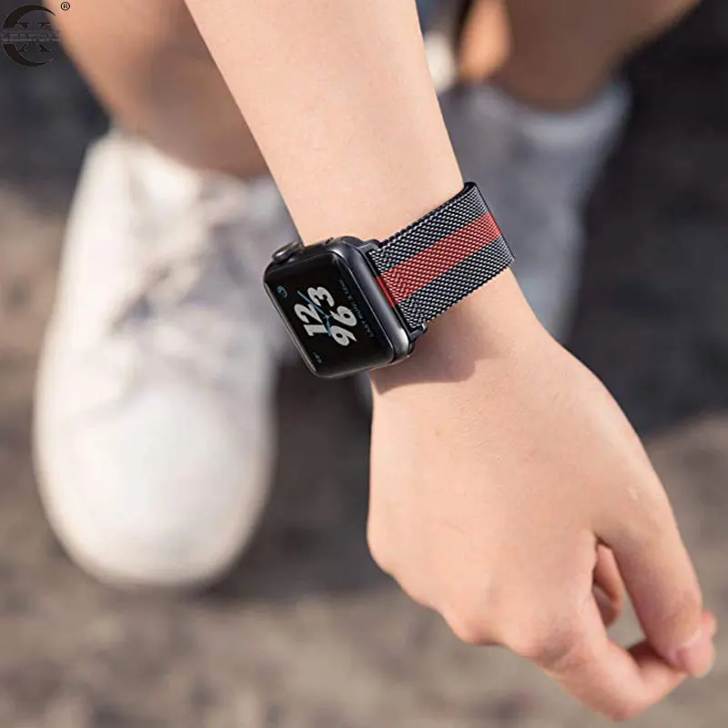 Apple Watch ремешок для часов Миланская петля Нержавеющая сталь band 1/2/3/4/5 серии 42 мм 38 40