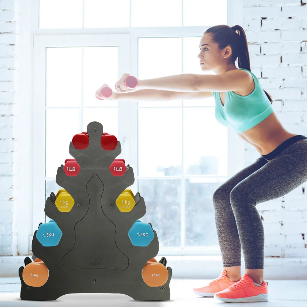 3/5-слойная стойка для гантелей кронштейн дома фитнеса домашний из ПВХ небольшой