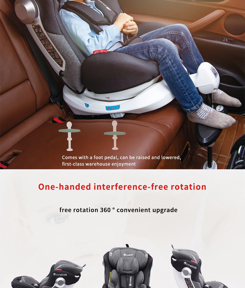 Innokids детское безопасное сиденье для детей 0-12 лет, автомобильное детское автомобильное кресло с поворотом на 360 градусов, сидящее детское автомобильное кресло